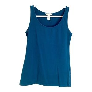 H&M Basic Womens Blue Round Neck Sleeveless Wide Strap Pullover Tank Top Size M